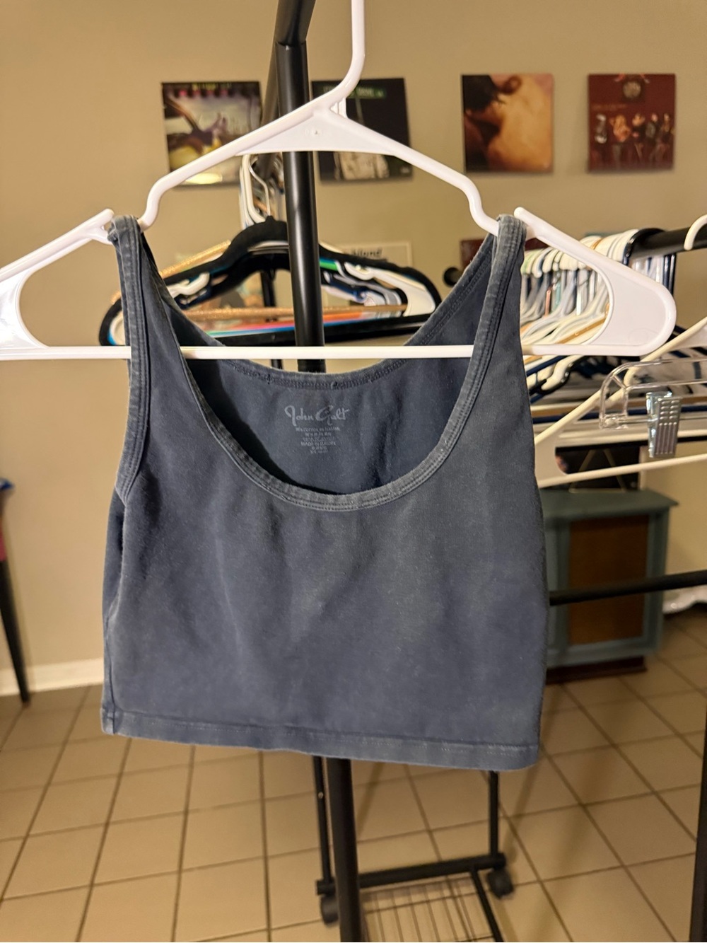 Brandy Melville Dark Navy Scoop Crop Tank